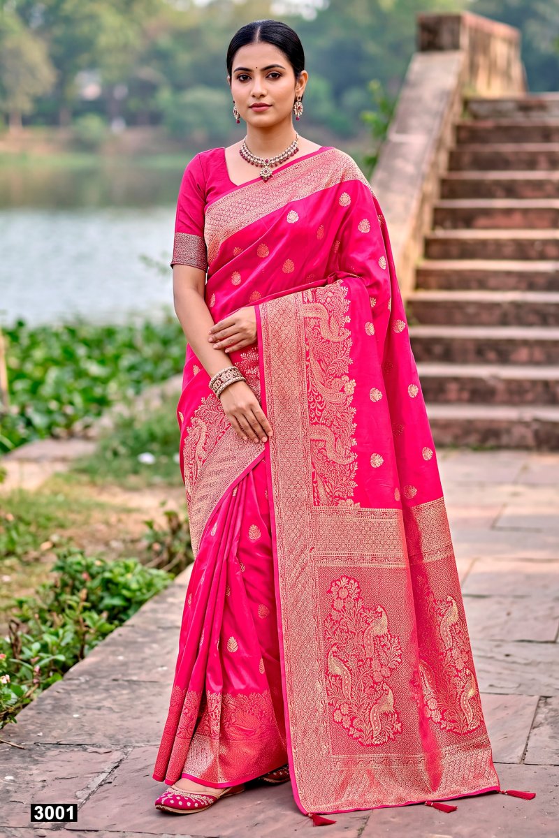 Chandrakala Satin Saroski Vol 3 By Saroj Satin Silk Wedding Saree 
